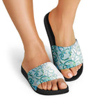 Paua Shell Maori Slide Sandals Koru Kowhaiwhai - Aussie Hoodie