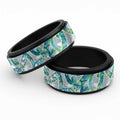 Paua Shell Maori Spinner Ring Koru Kowhaiwhai