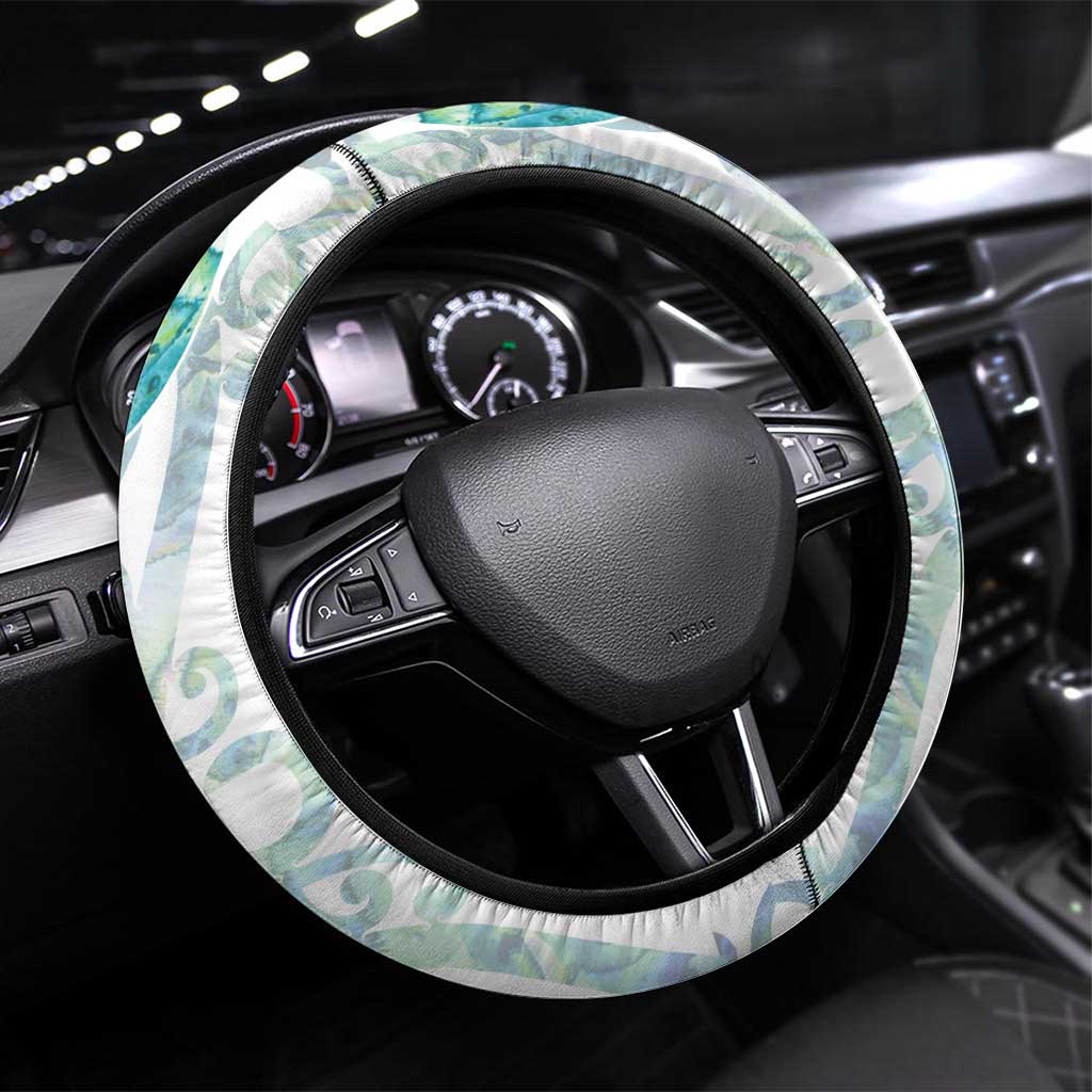 Paua Shell Maori Steering Wheel Cover Koru Kowhaiwhai - Aussie Hoodie