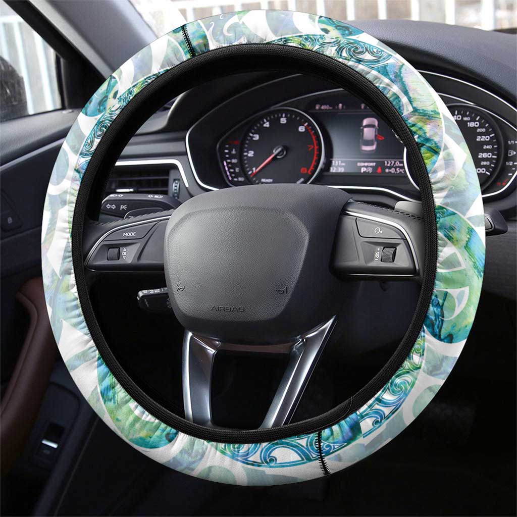 Paua Shell Maori Steering Wheel Cover Koru Kowhaiwhai - Aussie Hoodie