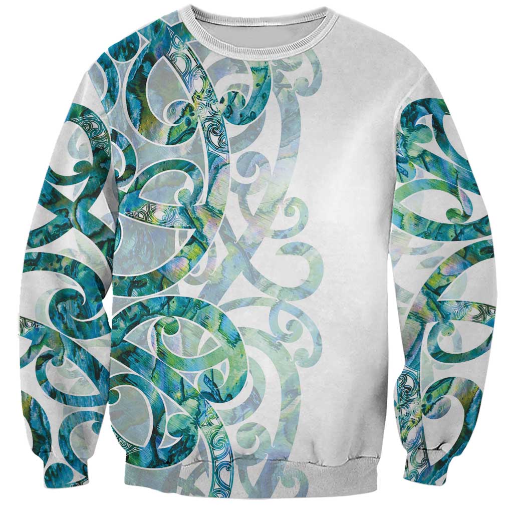 Paua Shell Maori Sweatshirt Koru Kowhaiwhai - Aussie Hoodie