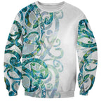 Paua Shell Maori Sweatshirt Koru Kowhaiwhai - Aussie Hoodie