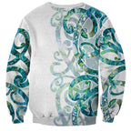 Paua Shell Maori Sweatshirt Koru Kowhaiwhai - Aussie Hoodie