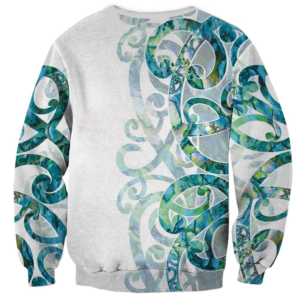 Paua Shell Maori Sweatshirt Koru Kowhaiwhai - Aussie Hoodie