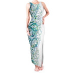Paua Shell Maori Tank Maxi Dress Koru Kowhaiwhai - Aussie Hoodie