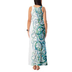 Paua Shell Maori Tank Maxi Dress Koru Kowhaiwhai - Aussie Hoodie