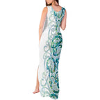 Paua Shell Maori Tank Maxi Dress Koru Kowhaiwhai - Aussie Hoodie