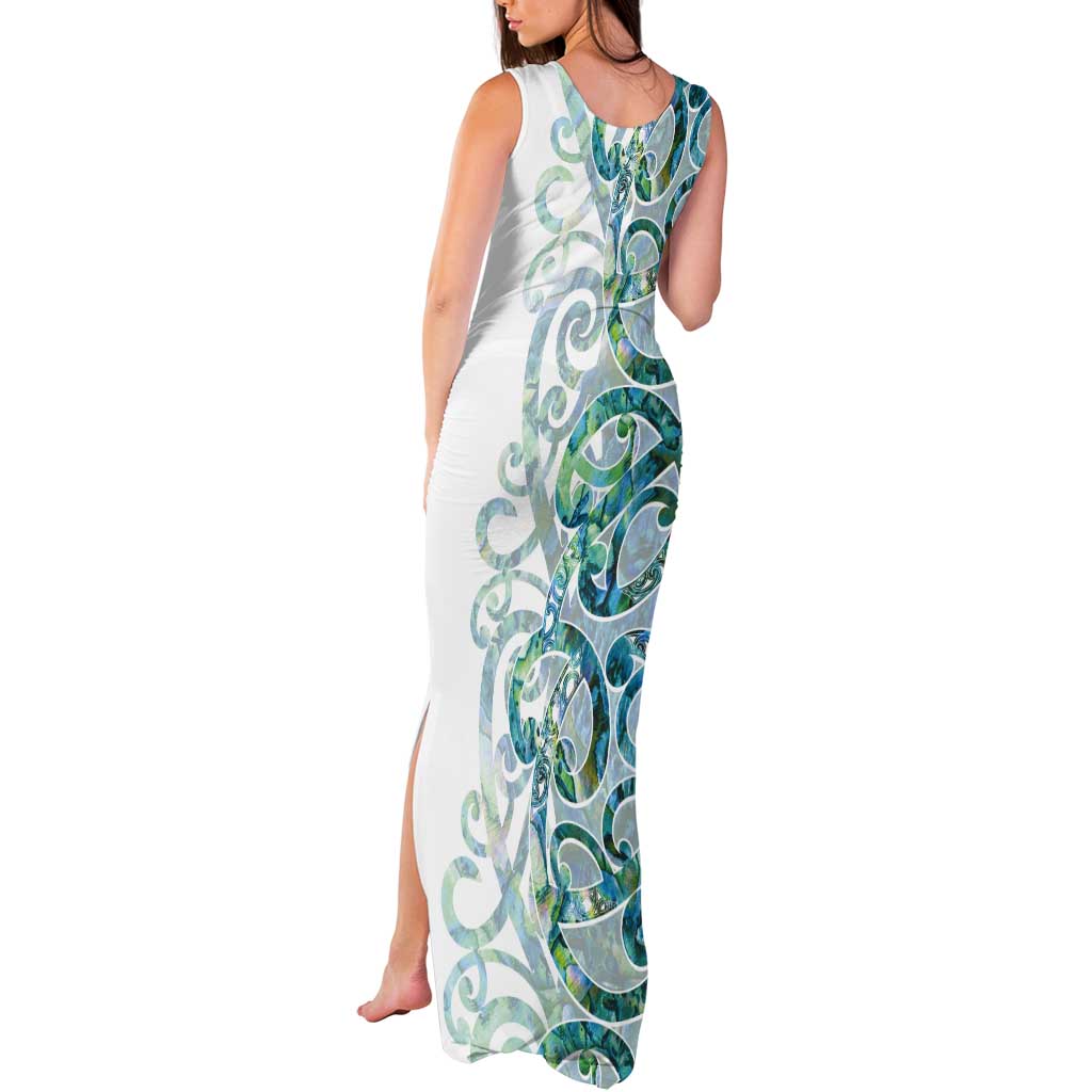 Paua Shell Maori Tank Maxi Dress Koru Kowhaiwhai - Aussie Hoodie