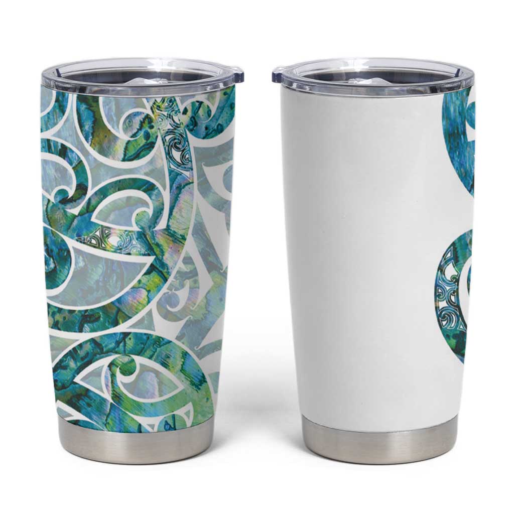 Paua Shell Maori Tumbler Cup Koru Kowhaiwhai - Aussie Hoodie