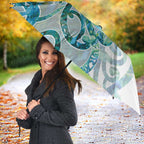 Paua Shell Maori Umbrella Koru Kowhaiwhai - Aussie Hoodie
