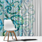 Paua Shell Maori Window Curtain Koru Kowhaiwhai - Aussie Hoodie