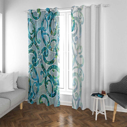 Paua Shell Maori Window Curtain Koru Kowhaiwhai - Aussie Hoodie
