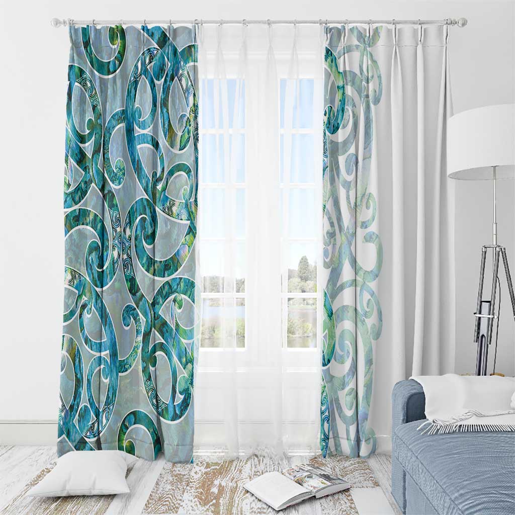 Paua Shell Maori Window Curtain Koru Kowhaiwhai - Aussie Hoodie