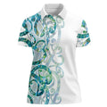 Paua Shell Maori Women Polo Shirt Koru Kowhaiwhai - Aussie Hoodie