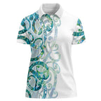 Paua Shell Maori Women Polo Shirt Koru Kowhaiwhai - Aussie Hoodie