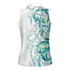 Paua Shell Maori Women Sleeveless Polo Shirt Koru Kowhaiwhai - Aussie Hoodie
