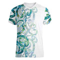 Paua Shell Maori Women V-Neck T-Shirt Koru Kowhaiwhai - Aussie Hoodie