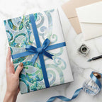 Paua Shell Maori Wrapping Paper Koru Kowhaiwhai