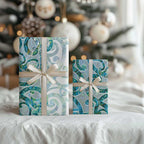 Paua Shell Maori Wrapping Paper Koru Kowhaiwhai