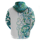 Paua Shell Maori Zip Hoodie Koru Kowhaiwhai - Aussie Hoodie