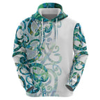 Paua Shell Maori Zip Hoodie Koru Kowhaiwhai - Aussie Hoodie