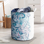 Turquoise Paua Shell Maori Laundry Basket Koru Kowhaiwhai - Aussie Hoodie