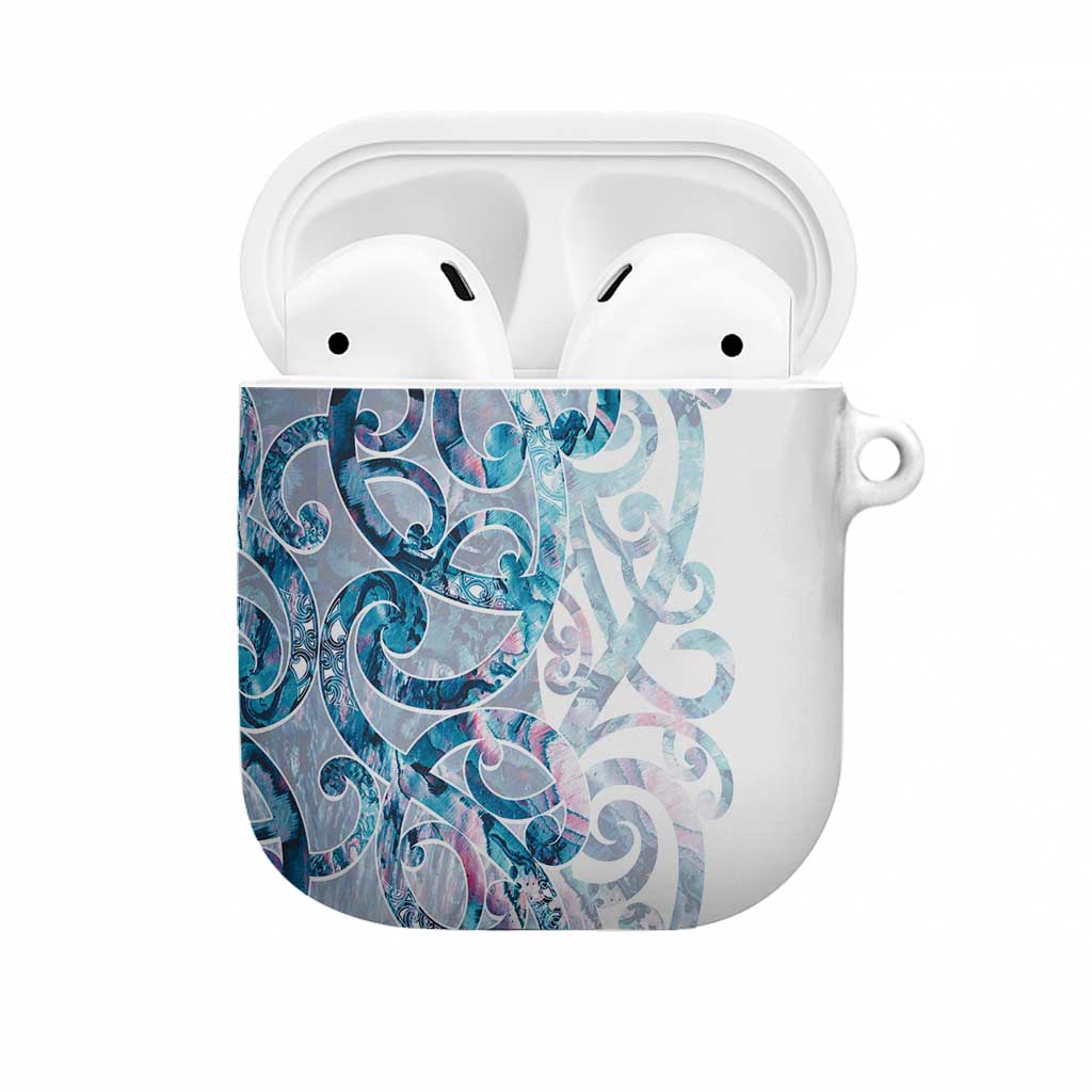 Turquoise Paua Shell Maori AirPods Case Koru Kowhaiwhai - Aussie Hoodie