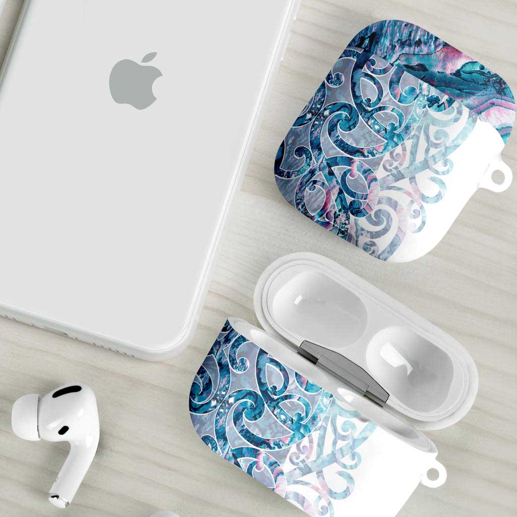 Turquoise Paua Shell Maori AirPods Case Koru Kowhaiwhai - Aussie Hoodie