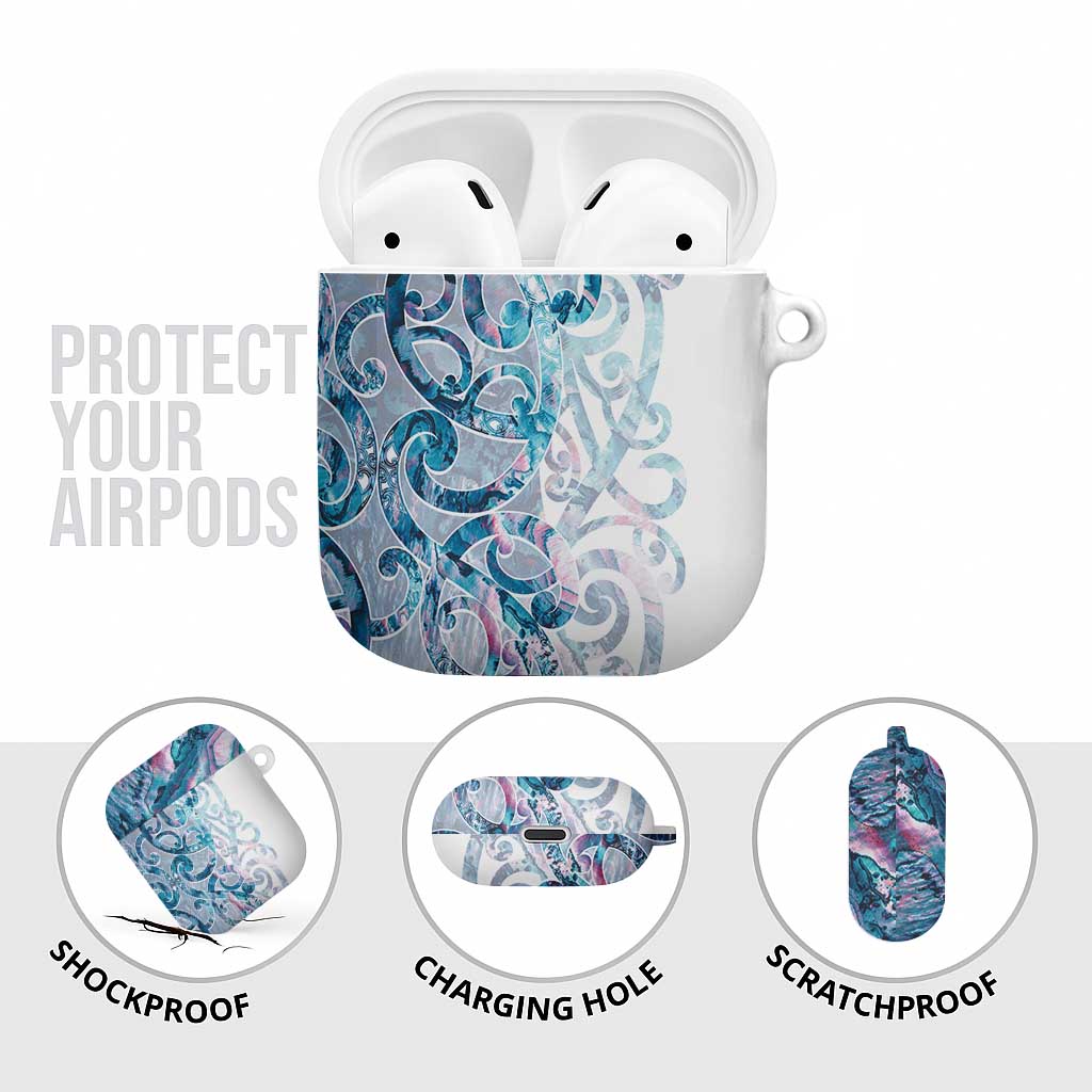 Turquoise Paua Shell Maori AirPods Case Koru Kowhaiwhai - Aussie Hoodie