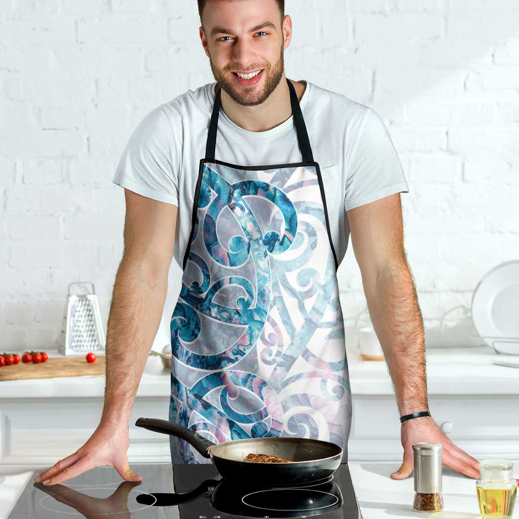 Turquoise Paua Shell Maori Apron Koru Kowhaiwhai - Aussie Hoodie