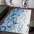 Turquoise Paua Shell Maori Area Rug Koru Kowhaiwhai - Aussie Hoodie