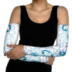 Turquoise Paua Shell Maori Arm Sleeves Koru Kowhaiwhai - Aussie Hoodie