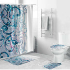 Turquoise Paua Shell Maori Bathroom Set Koru Kowhaiwhai - Aussie Hoodie