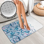 Turquoise Paua Shell Maori Bathroom Set Koru Kowhaiwhai - Aussie Hoodie