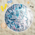 Turquoise Paua Shell Maori Beach Blanket Koru Kowhaiwhai - Aussie Hoodie