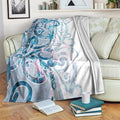 Turquoise Paua Shell Maori Blanket Koru Kowhaiwhai - Aussie Hoodie