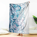 Turquoise Paua Shell Maori Blanket Koru Kowhaiwhai - Aussie Hoodie