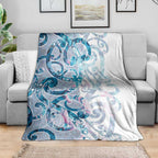 Turquoise Paua Shell Maori Blanket Koru Kowhaiwhai - Aussie Hoodie