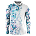 Turquoise Paua Shell Maori Button Sweatshirt Koru Kowhaiwhai - Aussie Hoodie