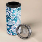 Turquoise Paua Shell Maori 4 in 1 Can Cooler Tumbler Koru Kowhaiwhai - Aussie Hoodie