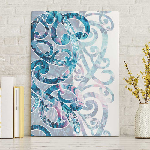 Turquoise Paua Shell Maori Canvas Wall Art Koru Kowhaiwhai - Aussie Hoodie