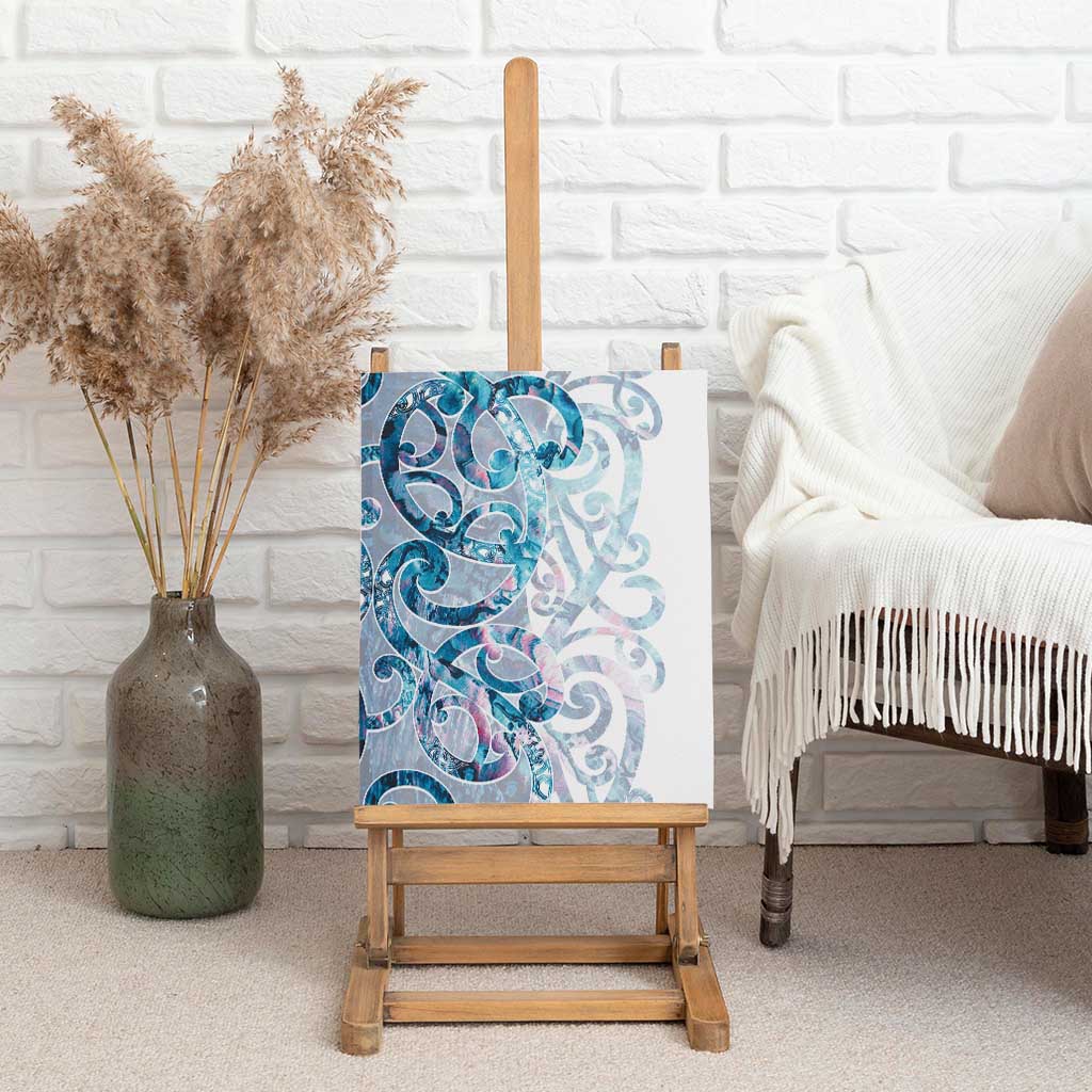 Turquoise Paua Shell Maori Canvas Wall Art Koru Kowhaiwhai - Aussie Hoodie