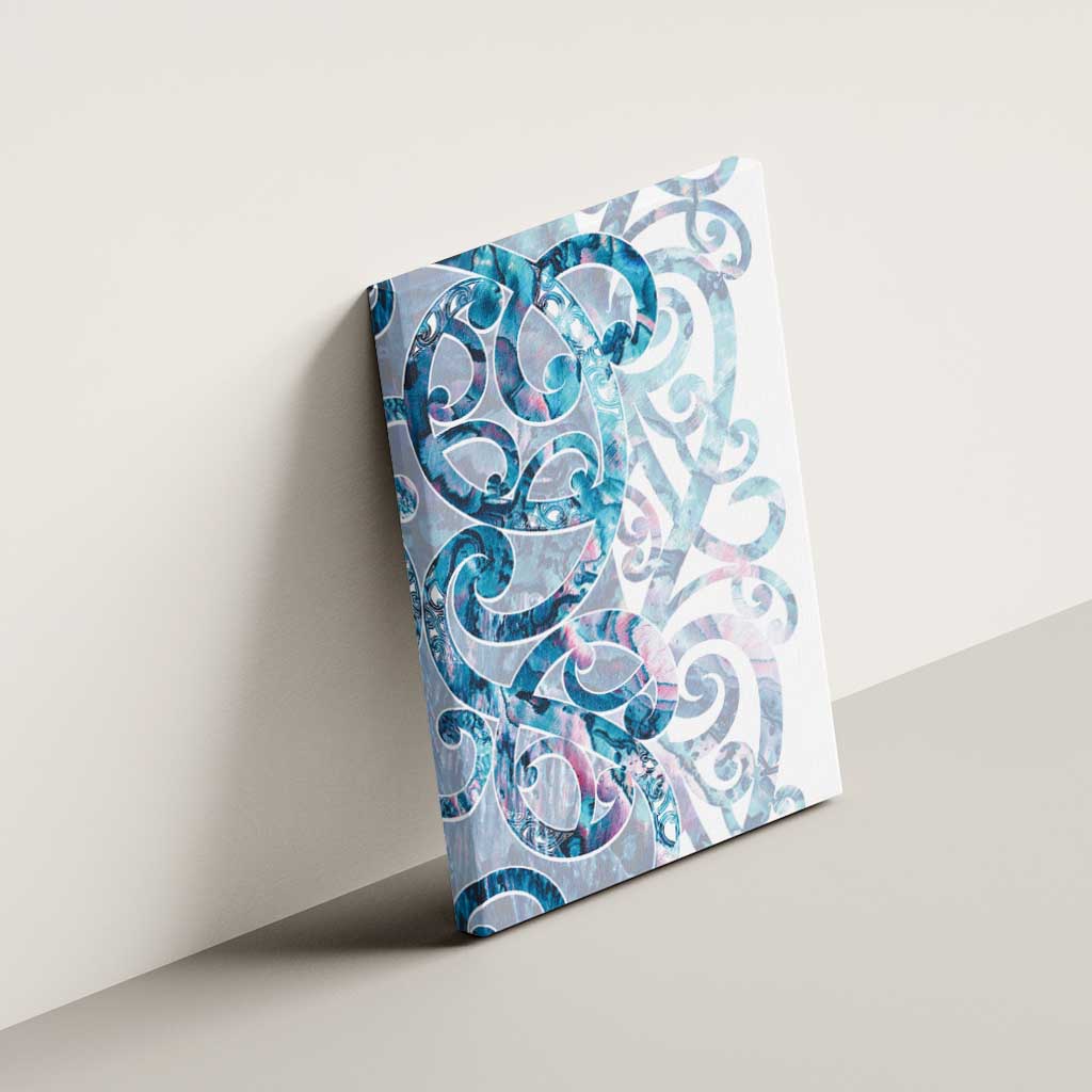Turquoise Paua Shell Maori Canvas Wall Art Koru Kowhaiwhai - Aussie Hoodie