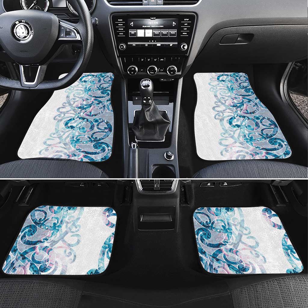 Turquoise Paua Shell Maori Car Mats Koru Kowhaiwhai - Aussie Hoodie