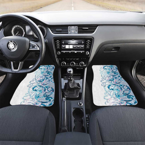Turquoise Paua Shell Maori Car Mats Koru Kowhaiwhai - Aussie Hoodie