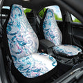 Turquoise Paua Shell Maori Car Seat Cover Koru Kowhaiwhai - Aussie Hoodie