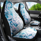 Turquoise Paua Shell Maori Car Seat Cover Koru Kowhaiwhai - Aussie Hoodie