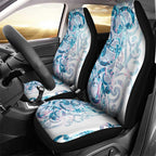 Turquoise Paua Shell Maori Car Seat Cover Koru Kowhaiwhai - Aussie Hoodie