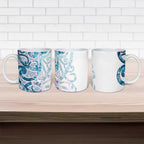 Turquoise Paua Shell Maori Ceramic Mug Koru Kowhaiwhai - Aussie Hoodie