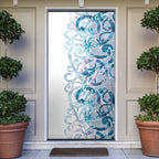 Turquoise Paua Shell Maori Door Cover Koru Kowhaiwhai - Aussie Hoodie